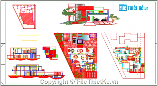 cad mẫu nhà,cad nhà,nhà hiện đại